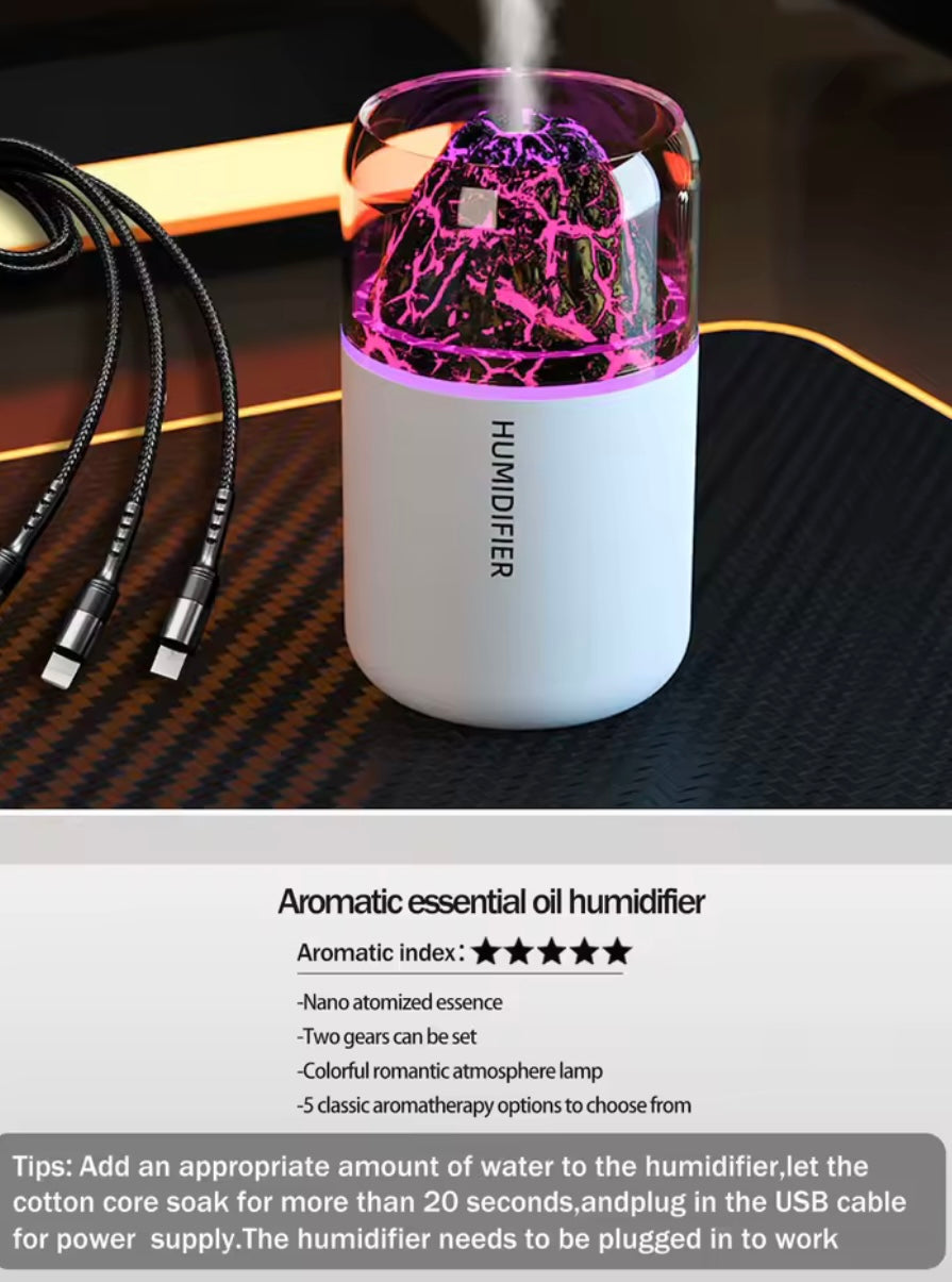 volcanic colour lamp humidifier