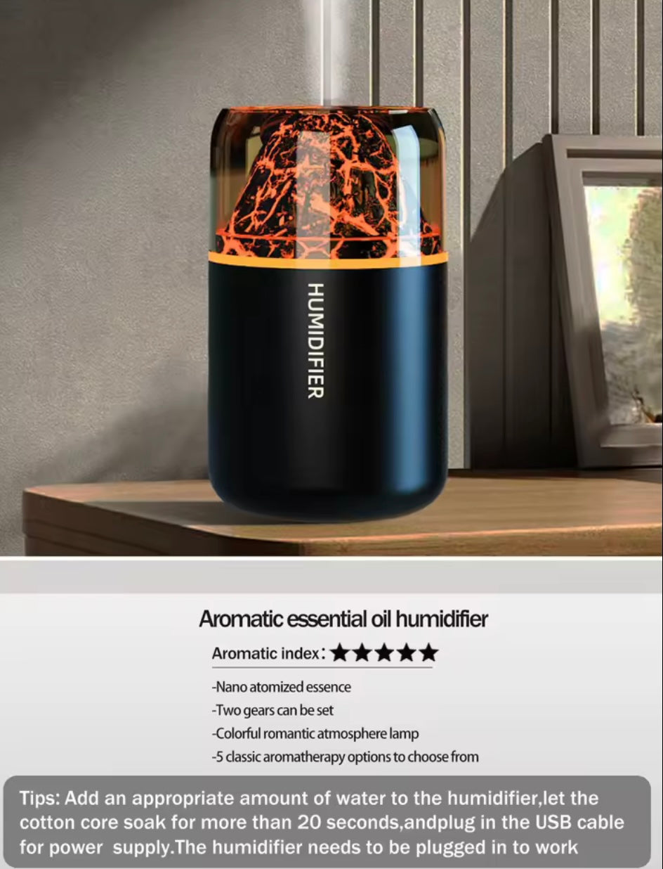 volcanic colour lamp humidifier